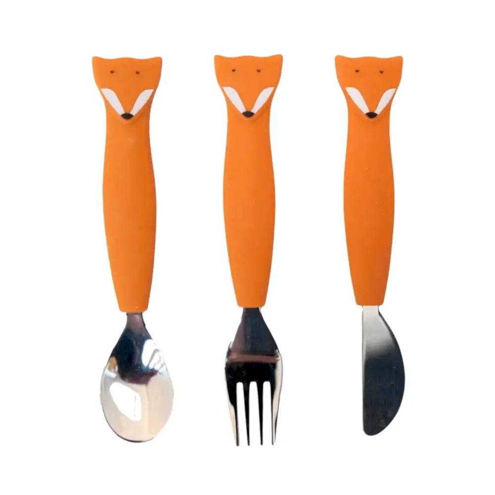 Trıxie Silikon Çatal Bıçak Takımı 3'lü Set Mr.Fox