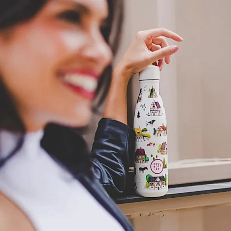 Cool Bottles Paslanmaz Çelik Suluk - The Kids Bottle Tudor Village 500 ml - Görsel 5