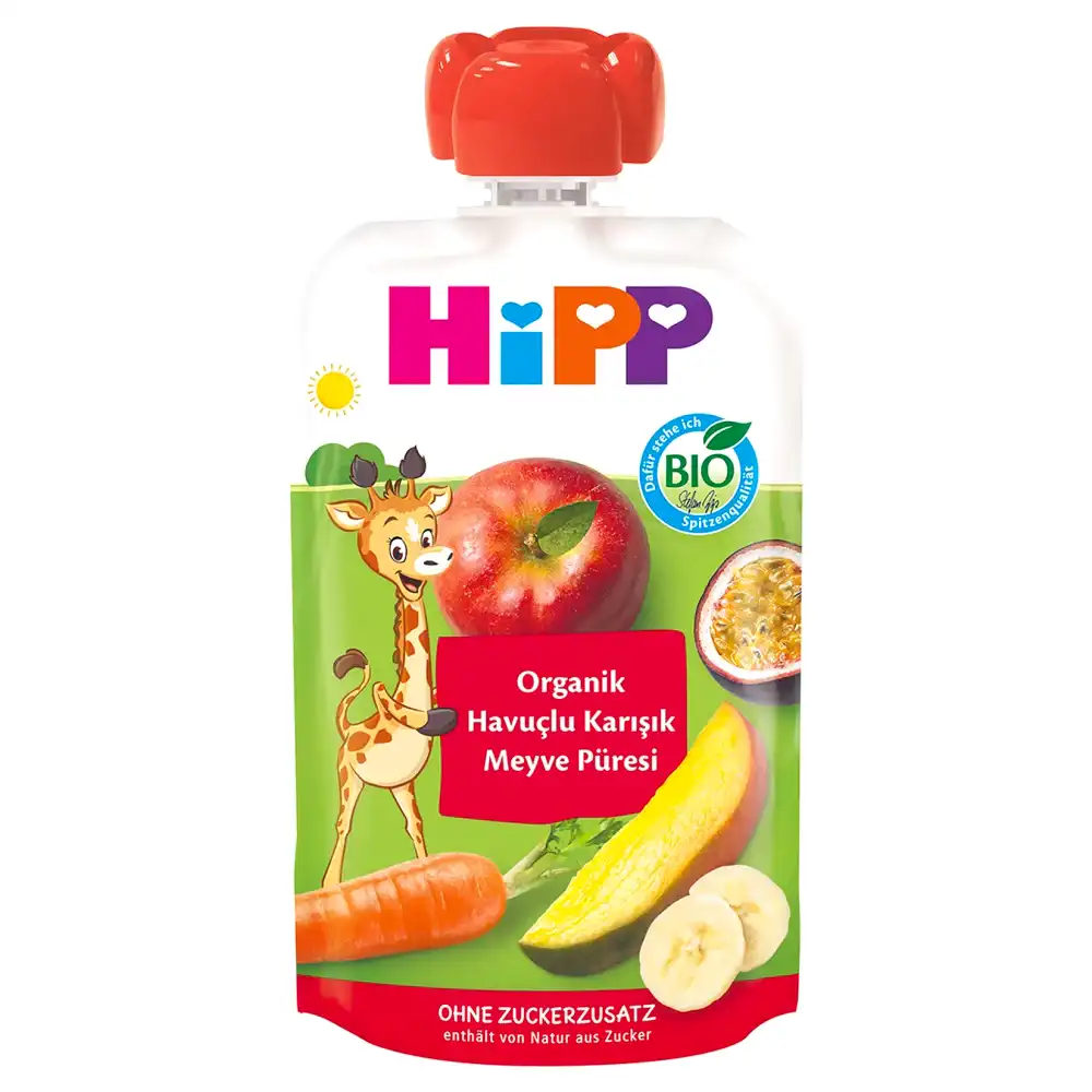 Hipp Organik Havuçlu Karışık Meyve Püresi 100 gr