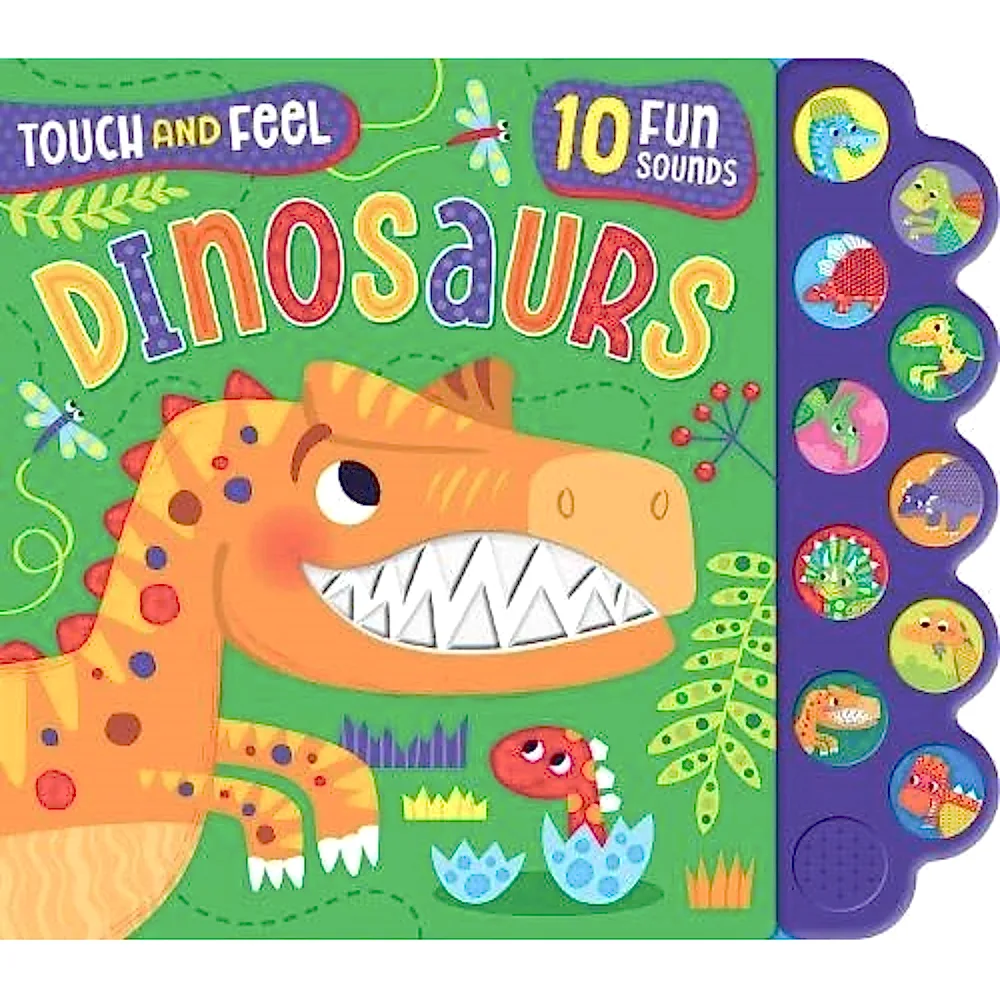 North Parade Publishing 10 Fun Sounds Touch and Feel: Dinosaurs - Eğitici Oyuncak