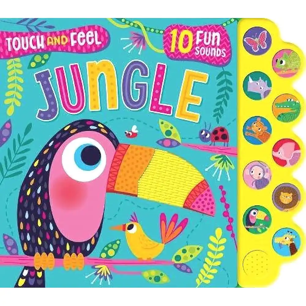 North Parade Publishing 10 Fun Sounds Touch and Feel: Jungle - Eğitici Oyuncak