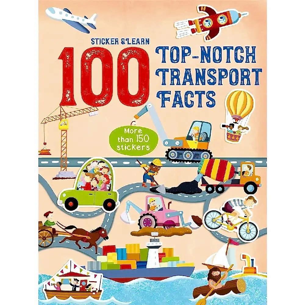 Yoyo 100 Facts Sticker and Learn: Top-Notch Transport Facts - Kitap