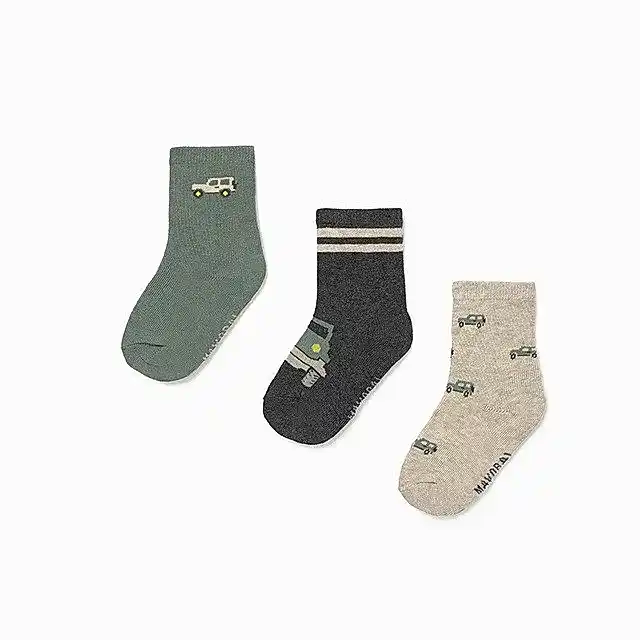 Mayoral Kışlık Erkek Bebek Çorap Üçlü Set Yeşil