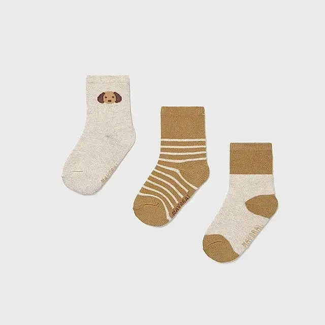 Mayoral Kışlık Erkek Bebek Çorap Üçlü Set Bej