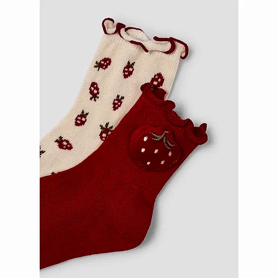 Mayoral Kışlık Kız Çorap İkili Set Kırmızı