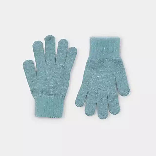 Mayoral Kışlık Kız Kürklü Örme Eldiven Yeşil