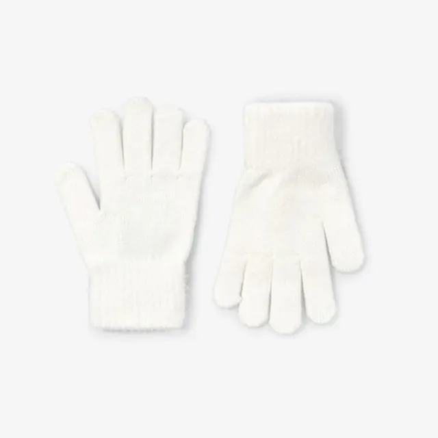 Mayoral Kışlık Kız Kürklü Örme Eldiven Ekru