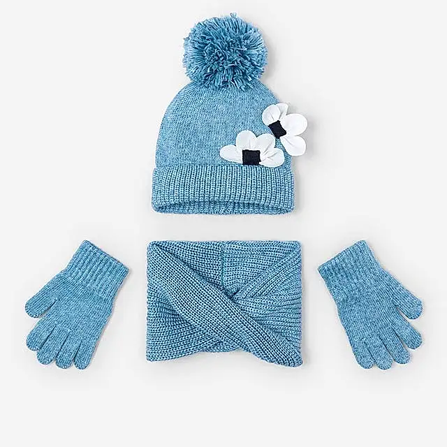 Mayoral Kışlık Kız Örme Atkı Bere Eldiven Üçlü Set Yeşil