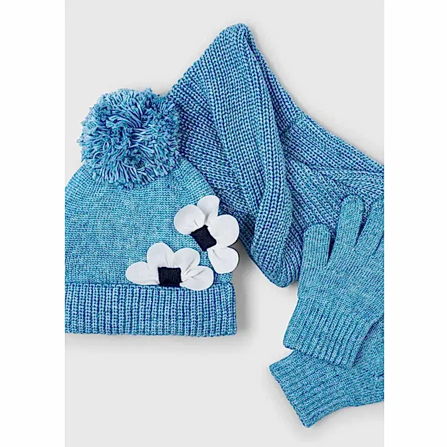 Mayoral Kışlık Kız Örme Atkı Bere Eldiven Üçlü Set Yeşil