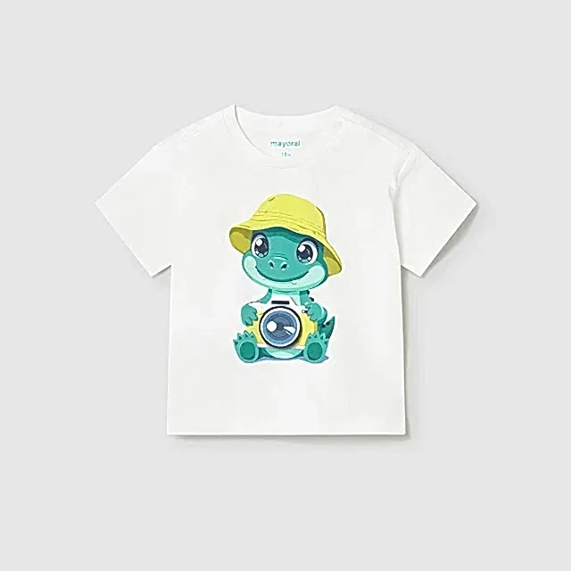 Mayoral Yazlık Erkek Bebek Kısa Kol T-shirt Beyaz
