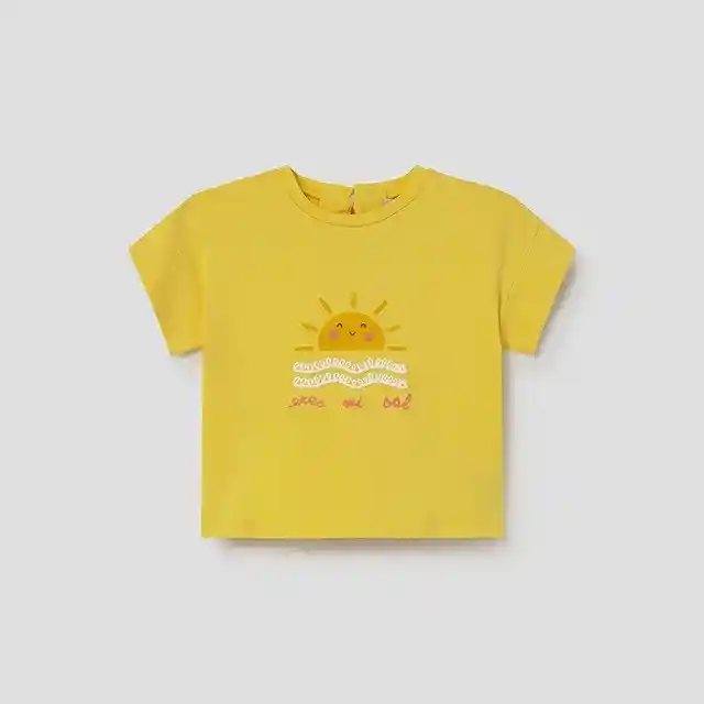Mayoral Yazlık Kız Bebek Kısa Kol T-shirt Sarı