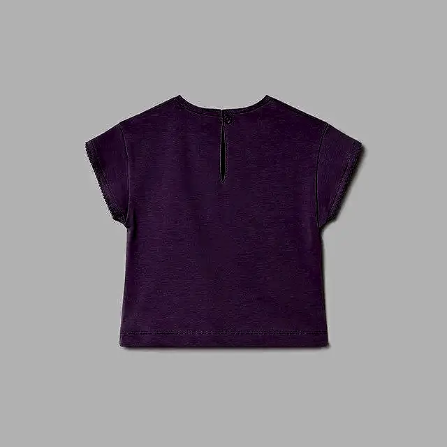 Mayoral Yazlık Kız Bebek Kısa Kol T-shirt Lila