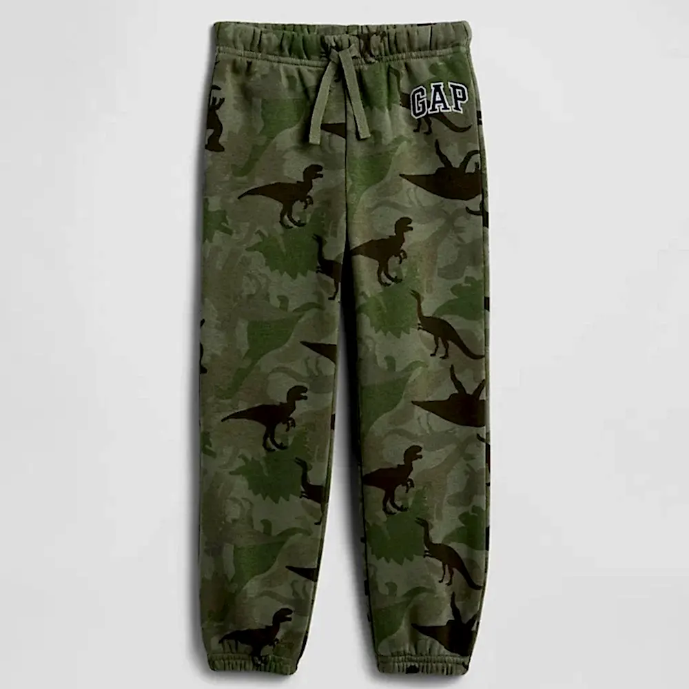 GAP Logolu Kışlık Erkek Bebek Jogger Eşofman Altı Yeşil