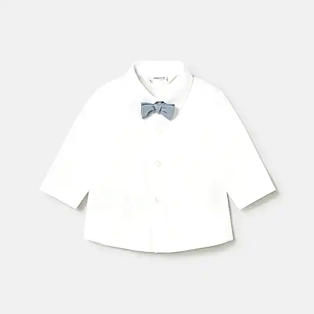 Mayoral Yazlık Erkek Bebek Gömlek Papyon Set Beyaz