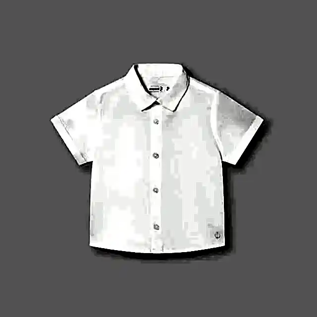 Mayoral Yazlık Erkek Bebek Kısa Kol Gömlek Beyaz