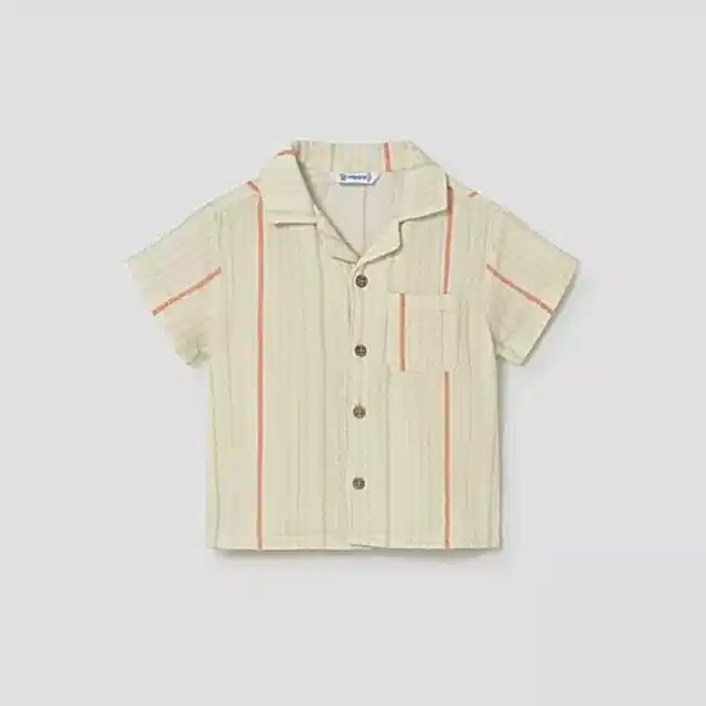 Mayoral Yazlık Erkek Bebek Kısa Kol Gömlek Bej
