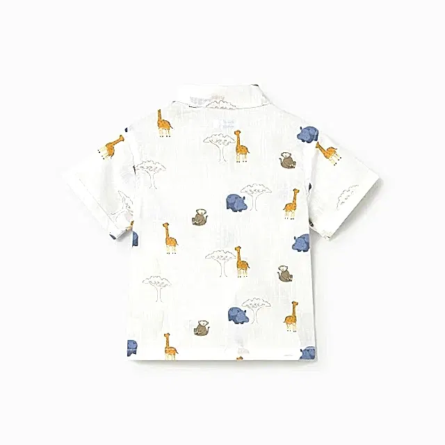 Mayoral Yazlık Erkek Bebek Kısa Kol Gömlek Beyaz