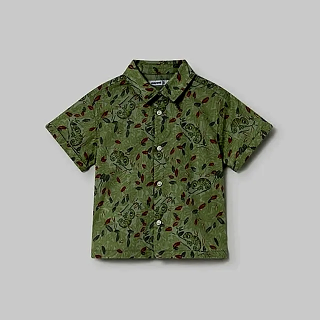 Mayoral Yazlık Erkek Bebek Kısa Kol Gömlek Yeşil