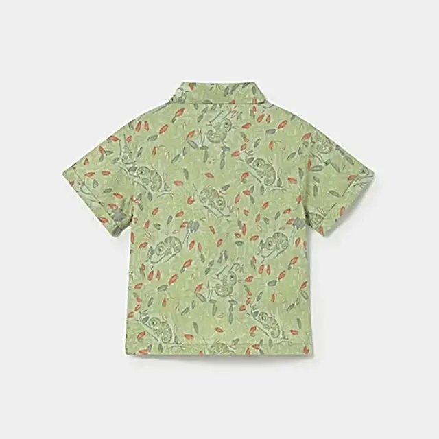 Mayoral Yazlık Erkek Bebek Kısa Kol Gömlek Yeşil