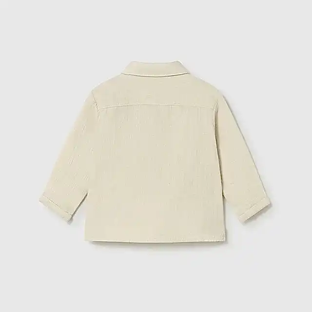 Mayoral Yazlık Erkek Bebek Uzun Kol Gömlek Bej