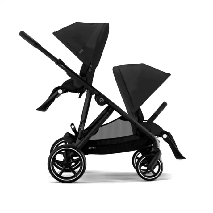 Cybex Gazelle S Black İkiz Bebek Arabası- Moon Black
