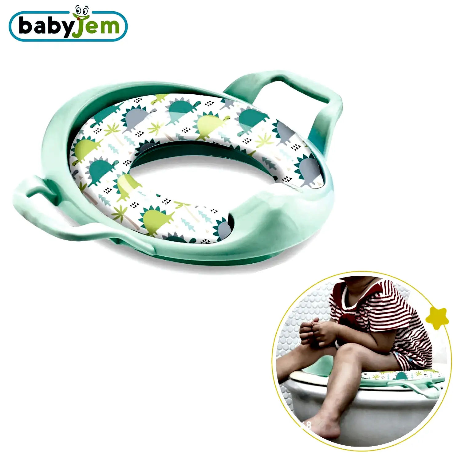 Baby Jem BabyJem Mega Klozet Adaptörü Yeşil - Tuvalet Eğitimi