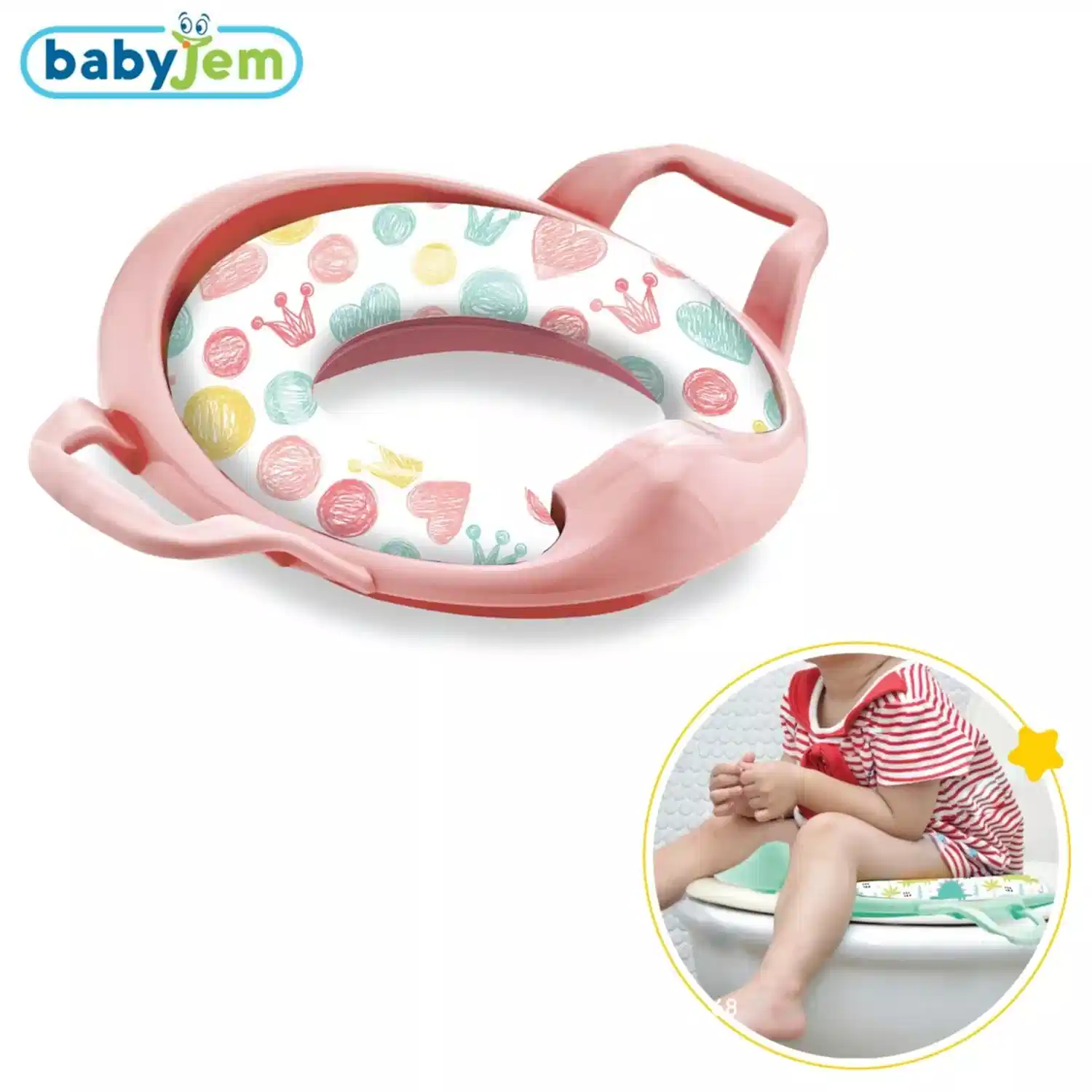 Baby Jem BabyJem Mega Klozet Adaptörü Pembe - Tuvalet Eğitimi