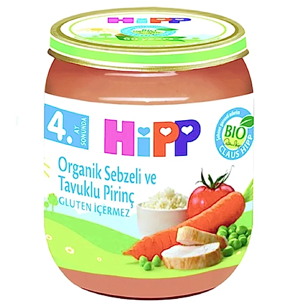 Hipp Organik Sebzeli ve Tavuklu Pirinç 125 gr STD