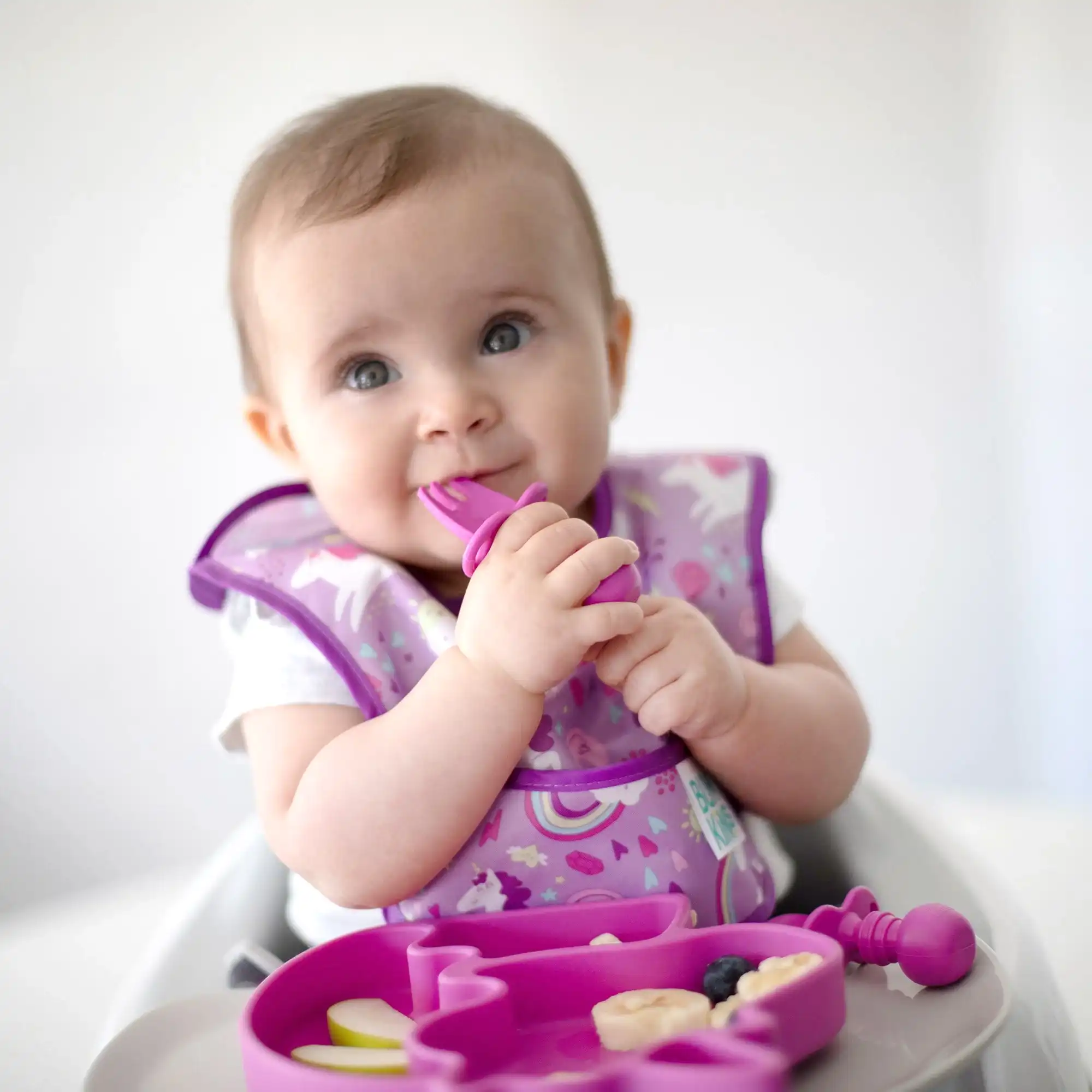 Bumkins Başlangıç Önlüğü (3-9 ay) 2li Paket - Rainbows & Unicorns - Önlük - Görsel 2