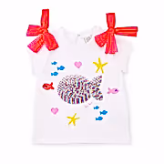 Tuc Tuc Yazlık Kız Bebek T-shirt Beyaz