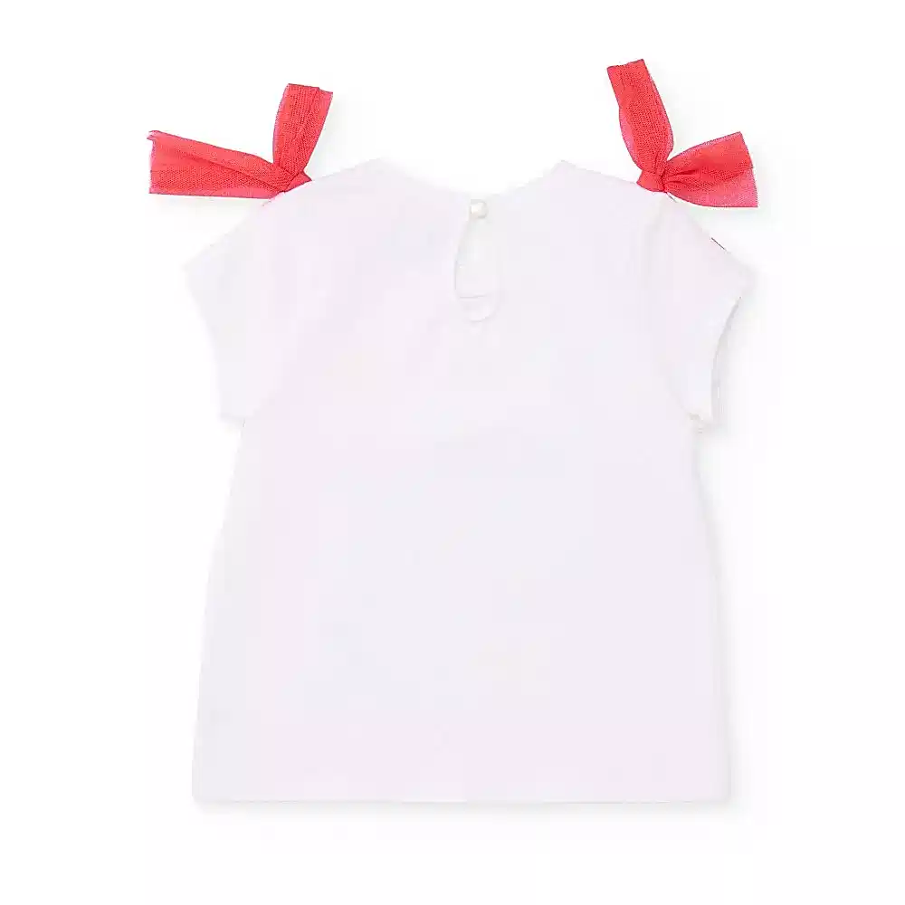 Tuc Tuc Yazlık Kız Bebek T-shirt Beyaz