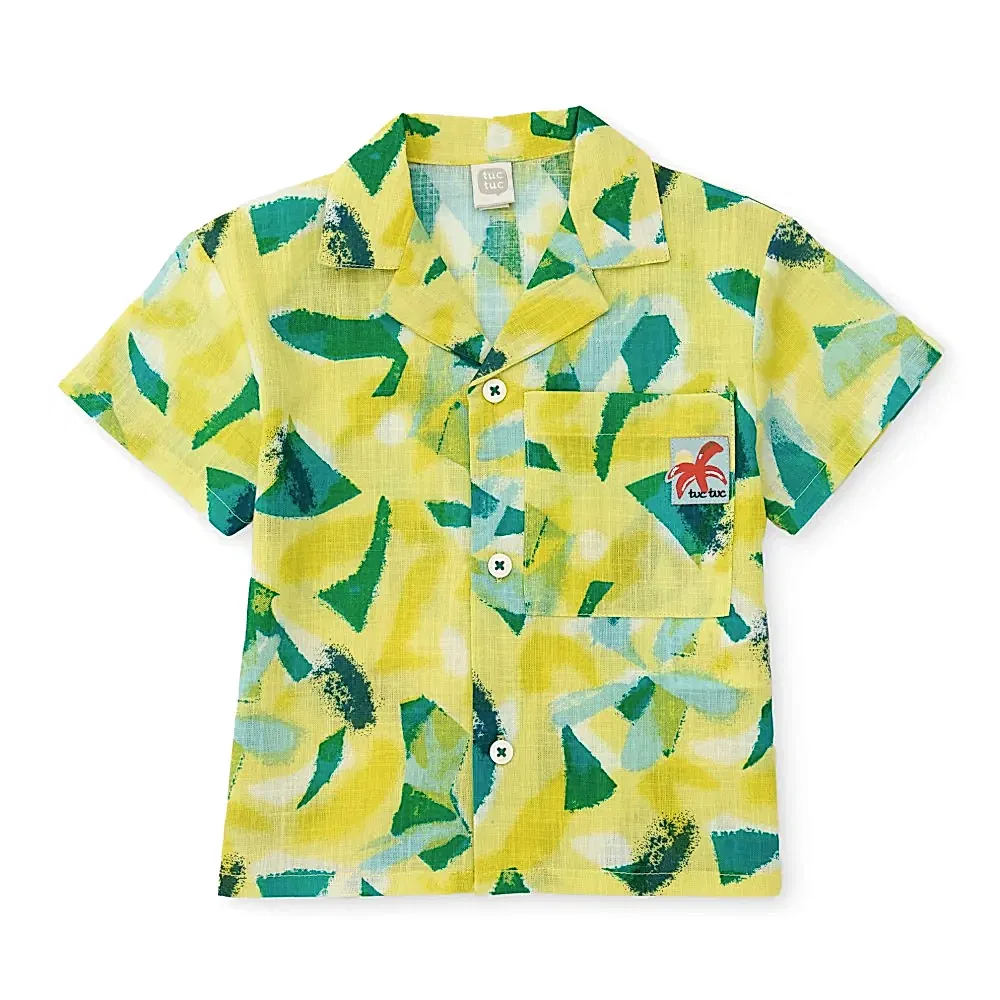 Tuc Tuc Erkek Bebek Kısa Kol Gömlek Sarı