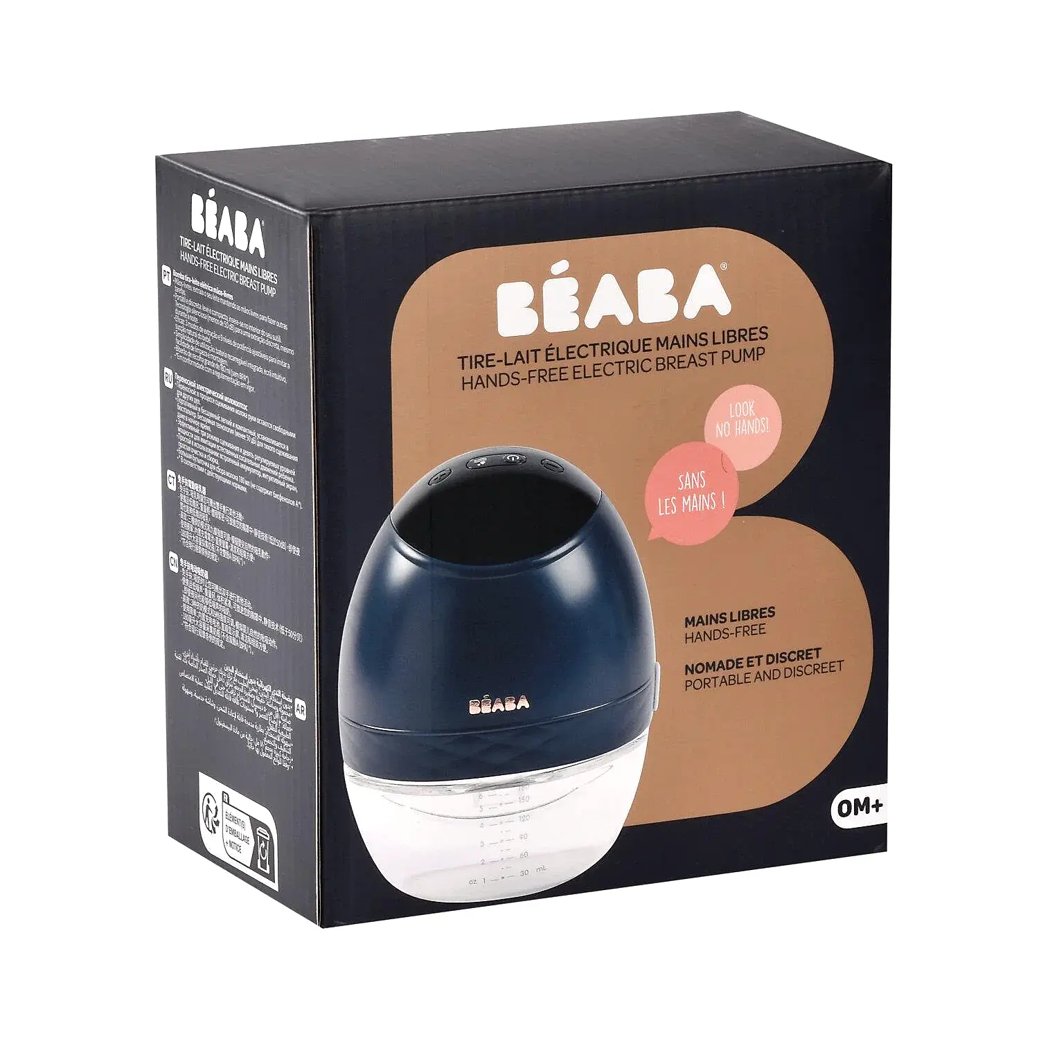 Beaba Hands-Free Giyilebilir Elektrikli Göğüs Pompası- Night Blue STD