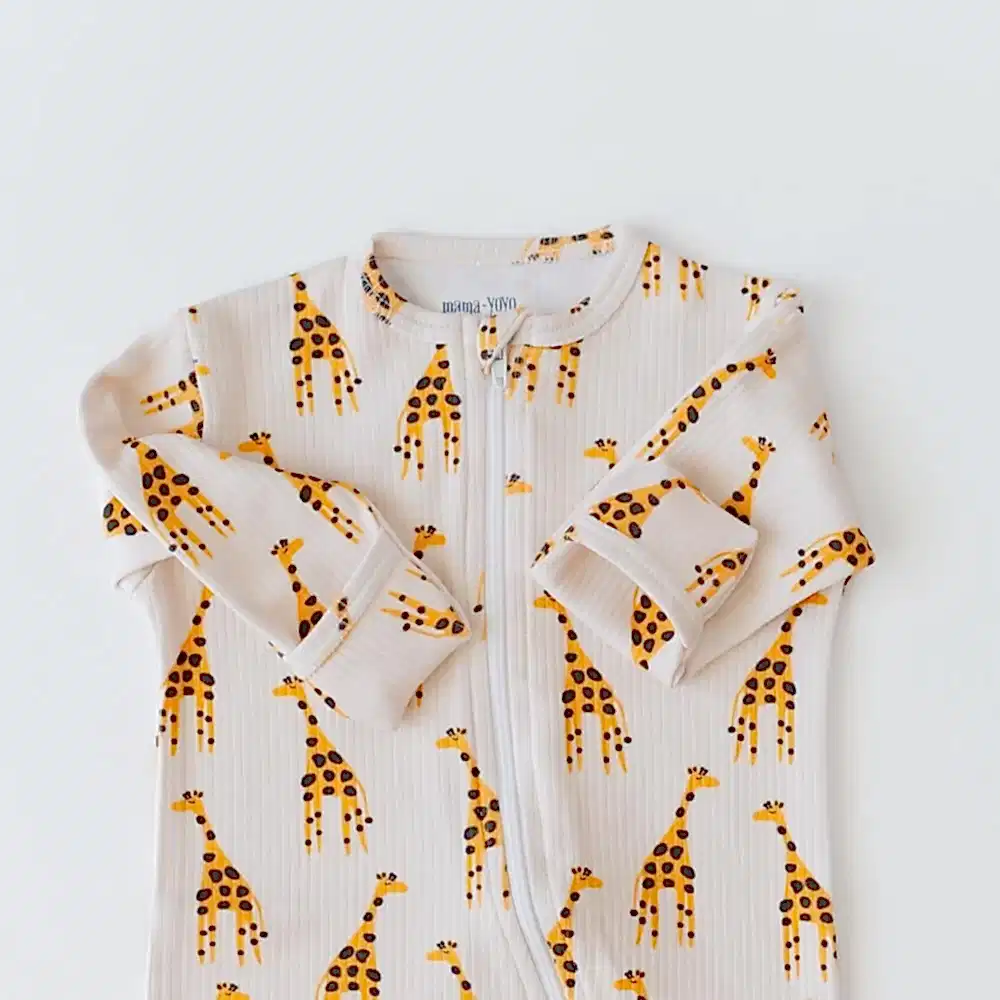 Mama Yoyo Organik Bebek Tulumu - Zürafa Bej