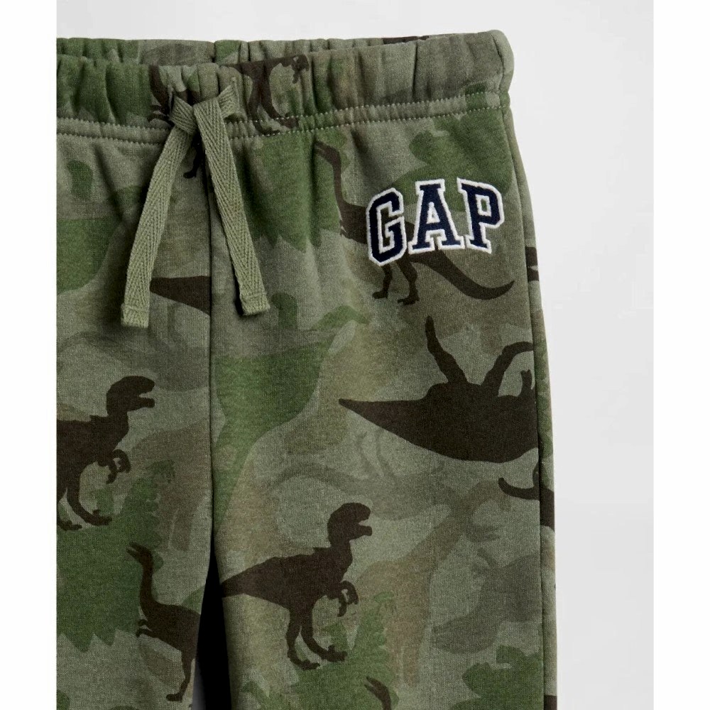 GAP Logolu Kışlık Erkek Bebek Jogger Eşofman Altı Yeşil