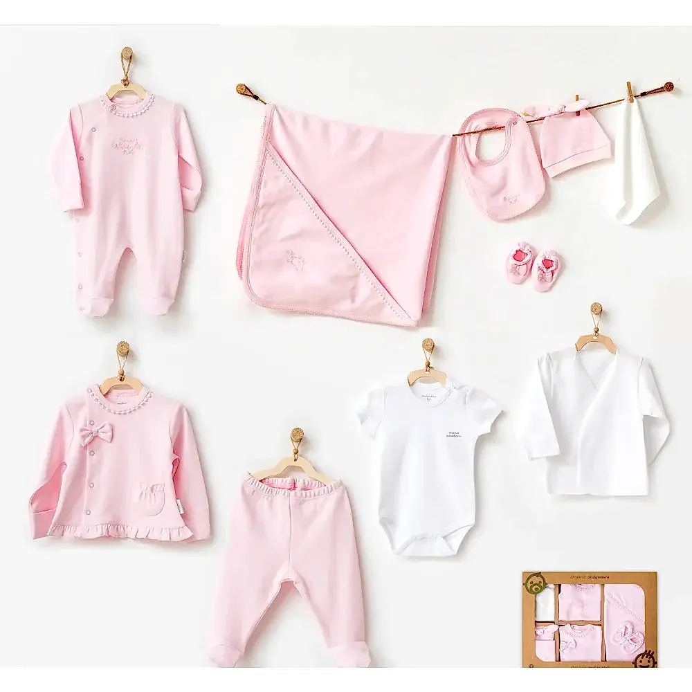 Andy Wawa Andywawa Bebek Organik 10'lu Hastane Çıkış Seti Pembe - Hastane Çıkışı