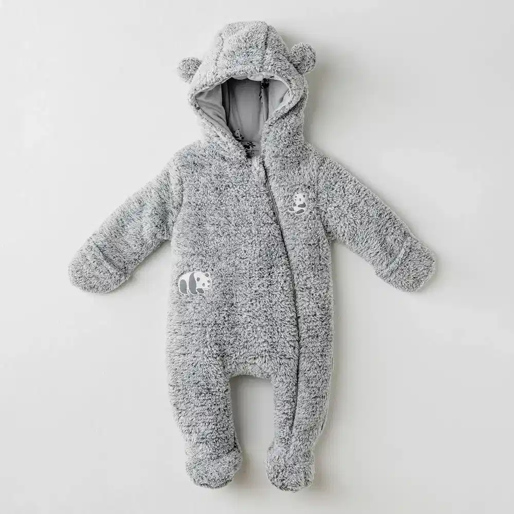 Andy Wawa Andywawa Kışlık Bebek Tulum Kozmonot Pramsuıt Welsoft Keep Smılıng Gri - Astronot