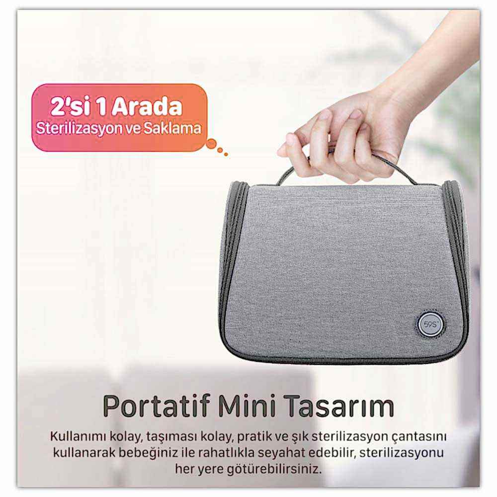 Deerma P11 Ultraviyole (UVC) Sterilizasyon Çantası STD - Robot & Isıtıcı & Sterilazatör - Görsel 2