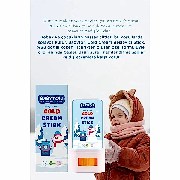 Babyton Nemlendirici ve Besleyici Cold Cream Stick 20 gr - Bakım Ürünleri - Görsel 2