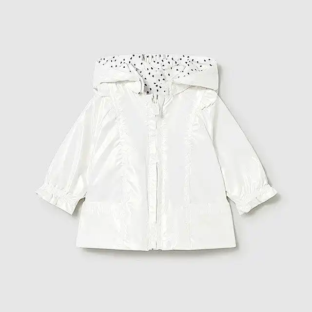 Mayoral Yazlık Kız Bebek Çift Taraflı Rüzgarlık Beyaz