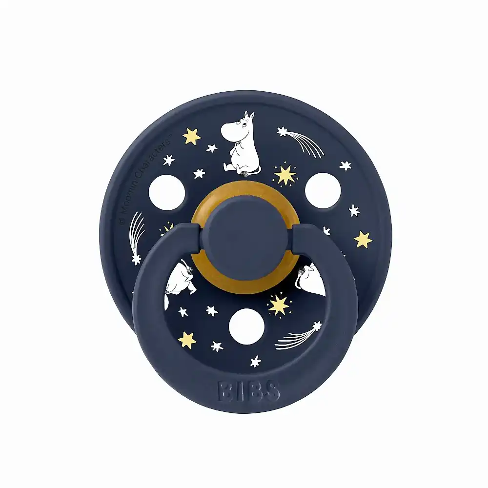 Bibs x Moomin Colour Good Night Friends Deep Space Kauçuk Emzik 6-18 Ay Lacivert - Emzik ve Aksesuarları