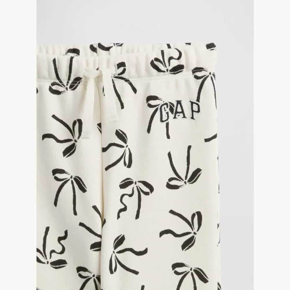 GAP Logolu Kışlık Kız Bebek Jogger Eşofman Altı Ekru