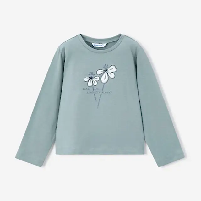 Mayoral Kışlık Kız Basic Uzun Kol T-shirt Yeşil