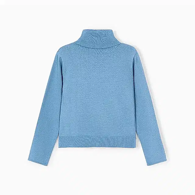 Mayoral Kışlık Kız Örme Balıkçı Yaka Kazak Mavi