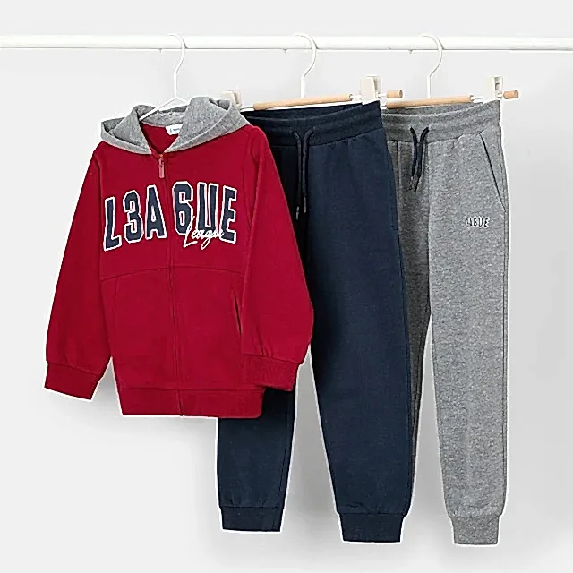 Mayoral Kışlık Erkek Ceket Eşofman Üçlü Set Kırmızı