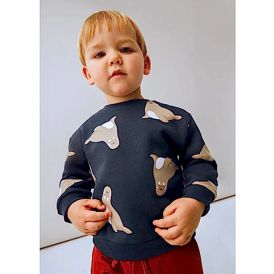 Mayoral Kışlık Erkek Bebek Sweatshirt Lacivert