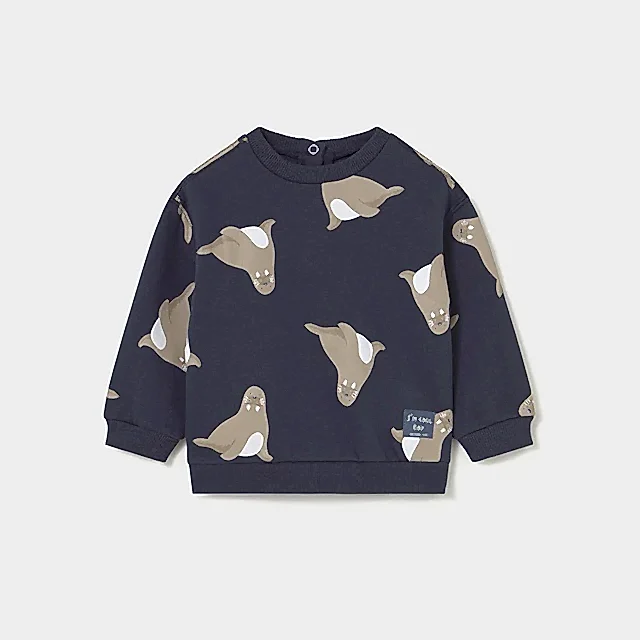 Mayoral Kışlık Erkek Bebek Sweatshirt Lacivert