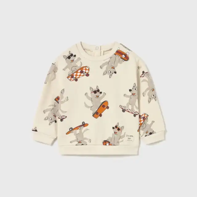 Mayoral Kışlık Erkek Bebek Sweatshirt Bej