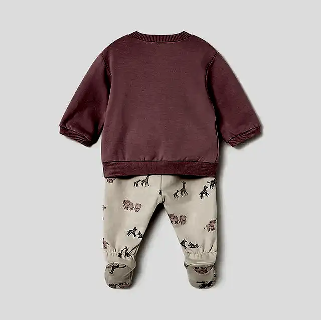 Mayoral Kışlık Kız Bebek Bluz Patikli Pantolon Tulum Set Pembe