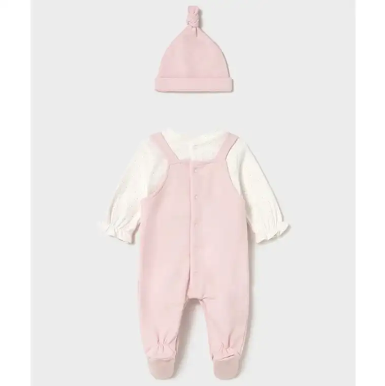 Mayoral Kışlık Kız Bebek Tulum Bere Set Pembe